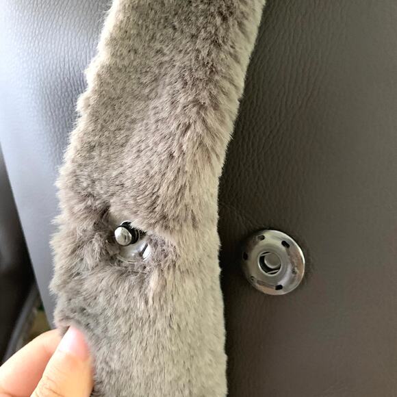 Anthropologie Kerry Reversible Faux Fur Coat in Brownish Grey - Picture 7 of 16